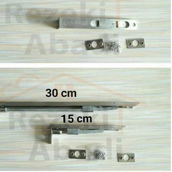 ☈ Grendel Tanam Pintu / Slot Pintu Atas Bawah ➴