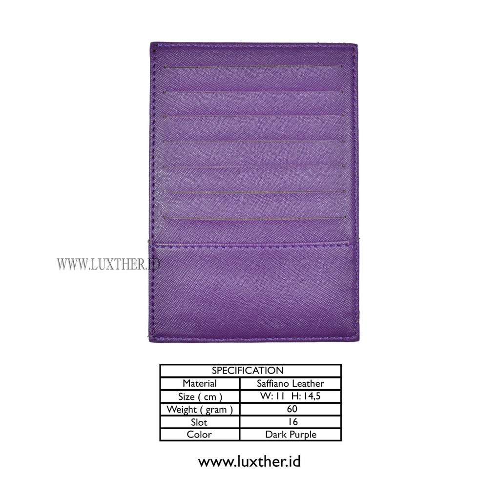 LUXTHER - CARD WALLET 16 SLOTS SAFFIANO LEATHER