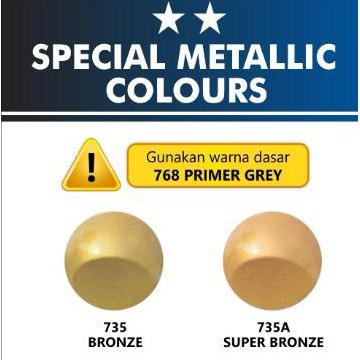 Cat Semprot Sapporo Paint Super Bronze 735A /Pilox / 300ml/ Sapporo warna besi / Cat Velg Bronze