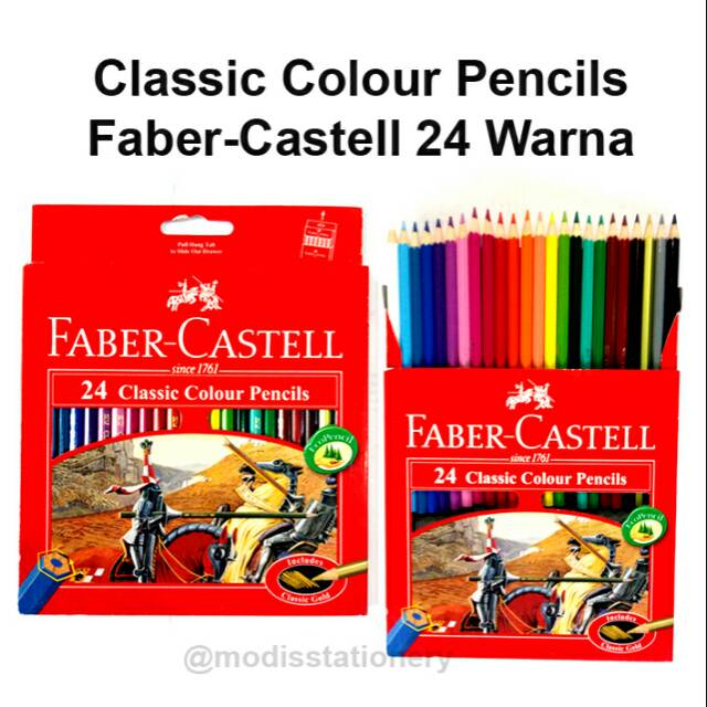

Cat pensil warna Faber castell 24 warna