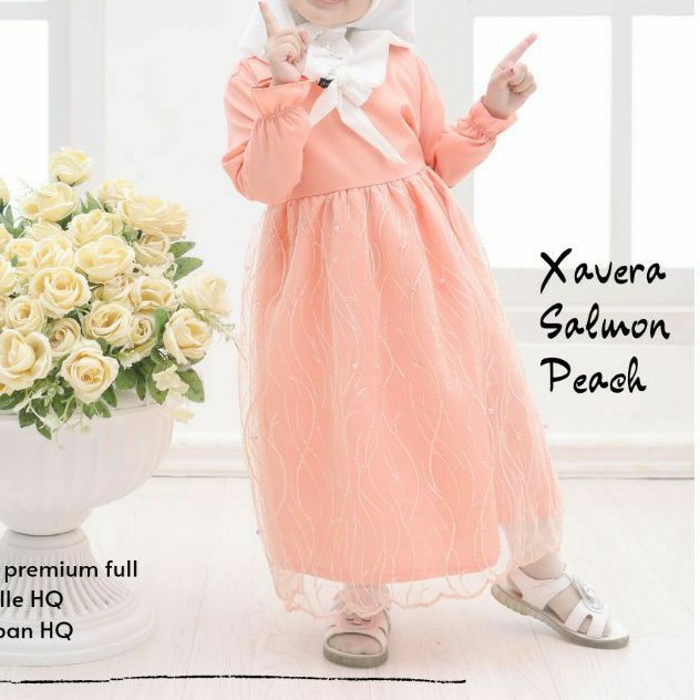 XAVERA TILLE PEARL by ollet style gamis anak tille mutiara premium