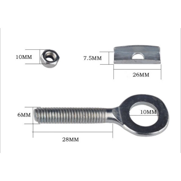 Anting anting sepeda untuk adjuster poros roda