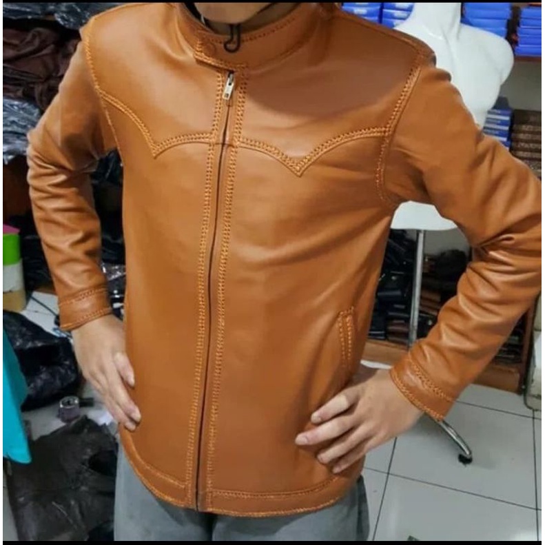 jaket kulit sulam asli domba super original