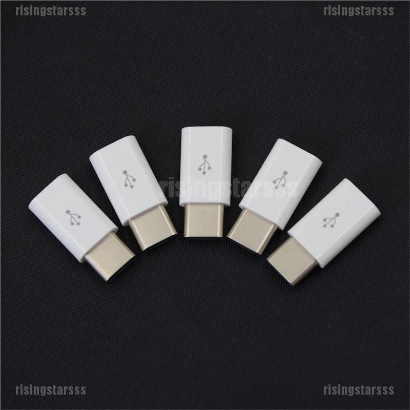 5Pcs Adapter Converter USB Type-C Male to Micro USB 3.1