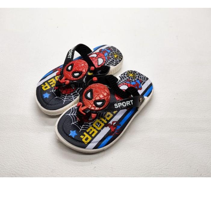『PENAWARAN BESAR』 SANDAL BUNYI CIT-CIT LUCU MOTIF SPAIDERMAN ANAK UMUR 0-3 TAHUN / SANDAL JEPIT CIT-