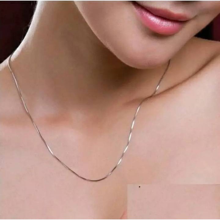 kalung titanium anti karat pria wanita murah