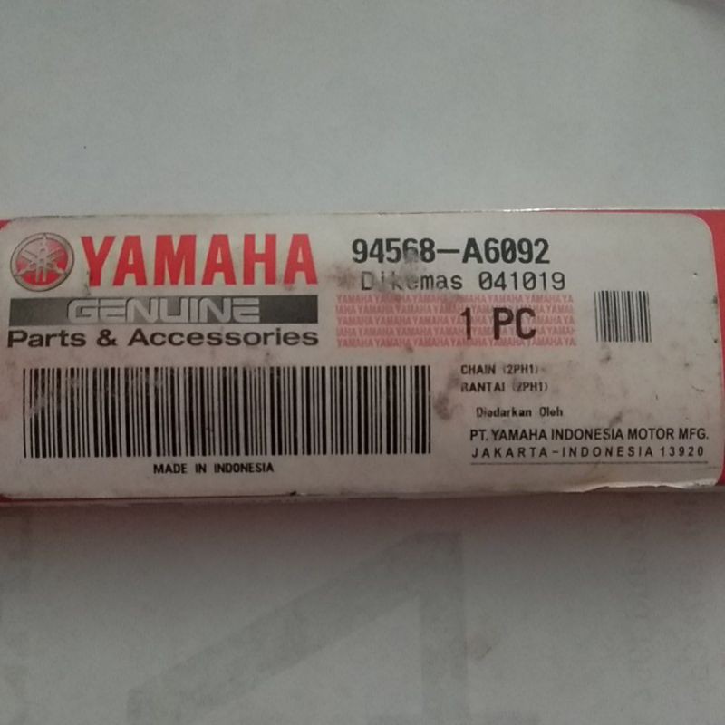 Rantai Mesin Rantai Kamrat Yamaha Mio 3 94568 A6092 Ori