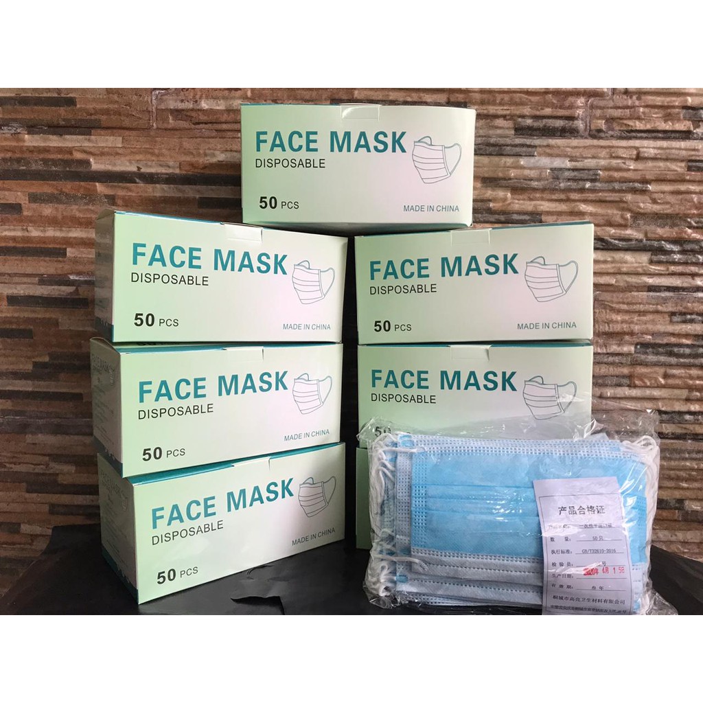 MASKER 3PLY  MASK MASKER PENUTUP HIDUNG 3PLY NEW  MASKER BIRU n hitam 5 lembar masker