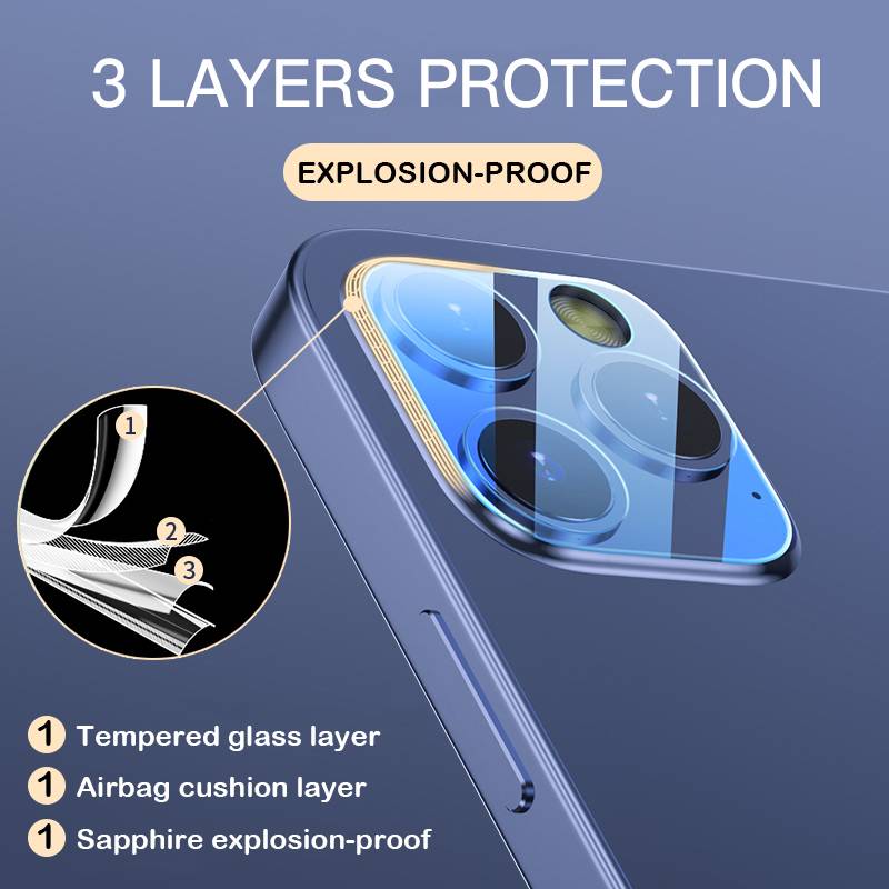 1pcs 99D Camera Protector For iPhone 12 11 Pro Max Lens Glass XS Max X XR Screen Protector iPhone 11 6 7 8 Plus SE 2020 Camera Accessories