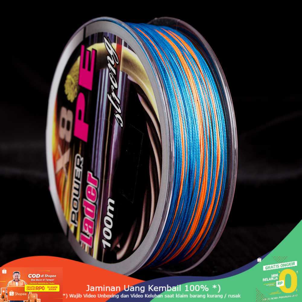 (BISA COD) RVOSTR Zero Senar Benang Tali Pancing Super PE 8 Braid Line 100 Meter - X8