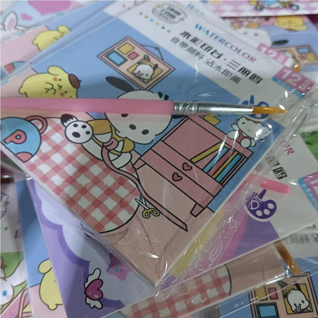 watercolor MINI BOOK watercolor book karakter sanrio random