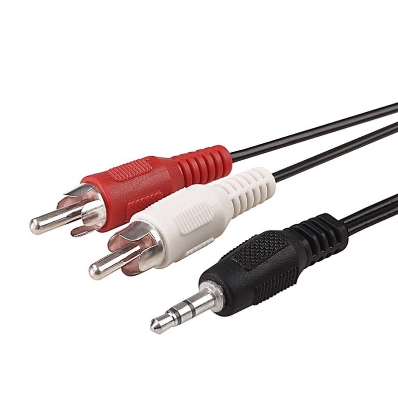 Kabel audio 2 in 1 Jack 3.5mm to Rca 2 audio (1 Meter)