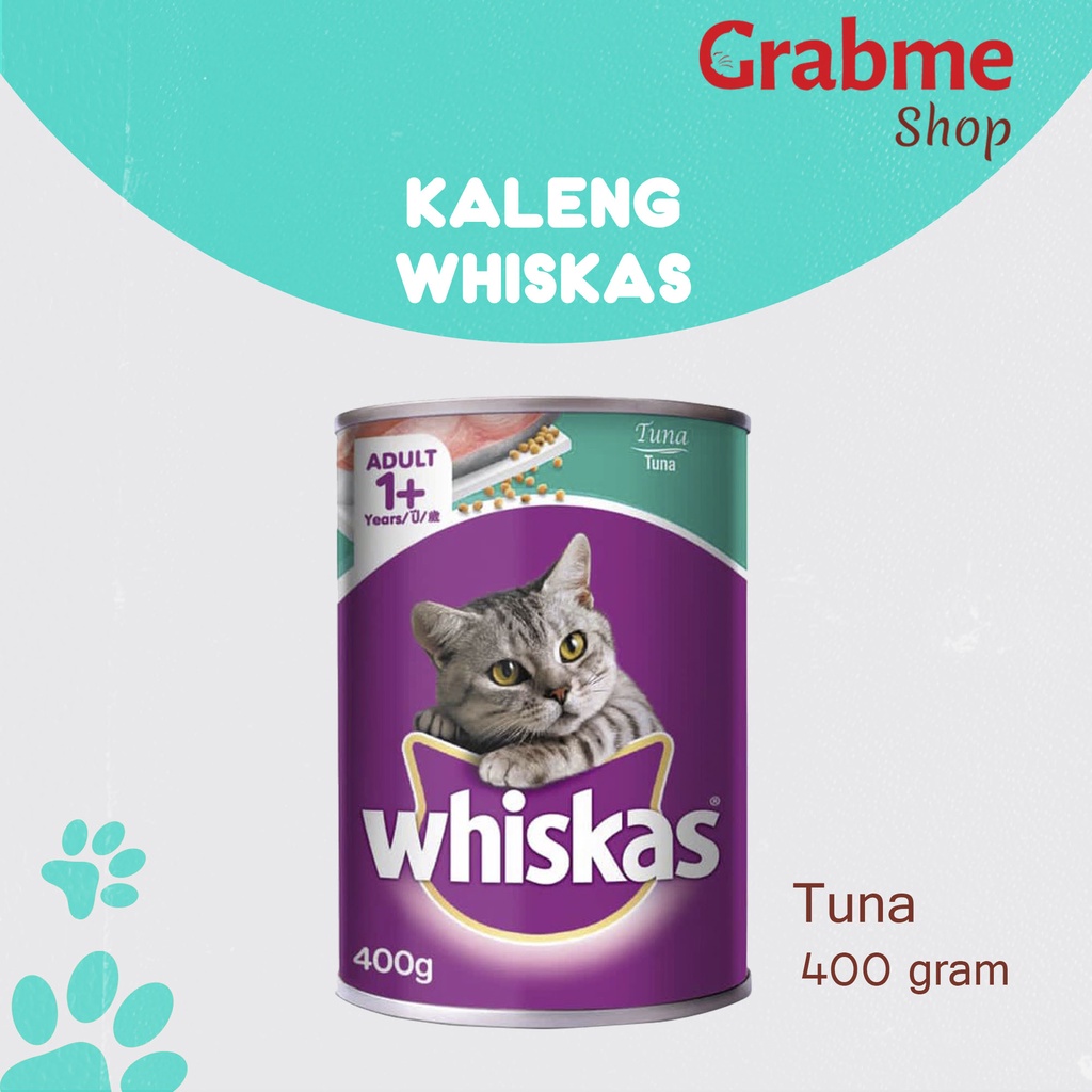 Makanan Kucing Whiskas kaleng 400gr 1Dus isi 24 kaleng All Varian ( GOSEND GRAB )