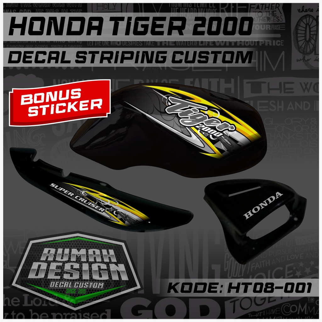 DECAL STICKER STRIPING  HONDA TIGER 2000 08