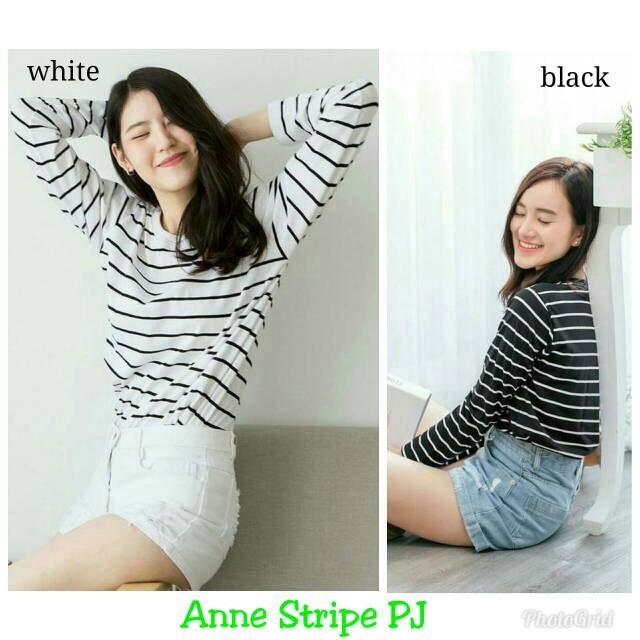 Anne Stripe PJ / Kaos salur wanita kekinian