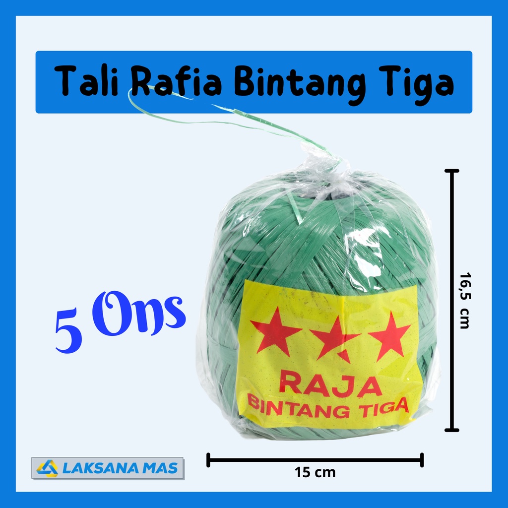 

Tali Rafia Bintang Warna 5 Ons | Tali Plastik Kuat, Anti Air, ±247M | Aneka Warna Cerah, Ekonomis