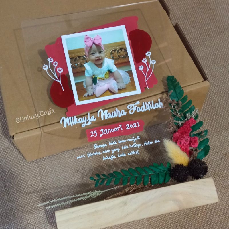 KADO UNIK KADO ULTAH WISUDA WEDDING GRADUATION ACRYLIC AKRILIK DRIED FLOWER