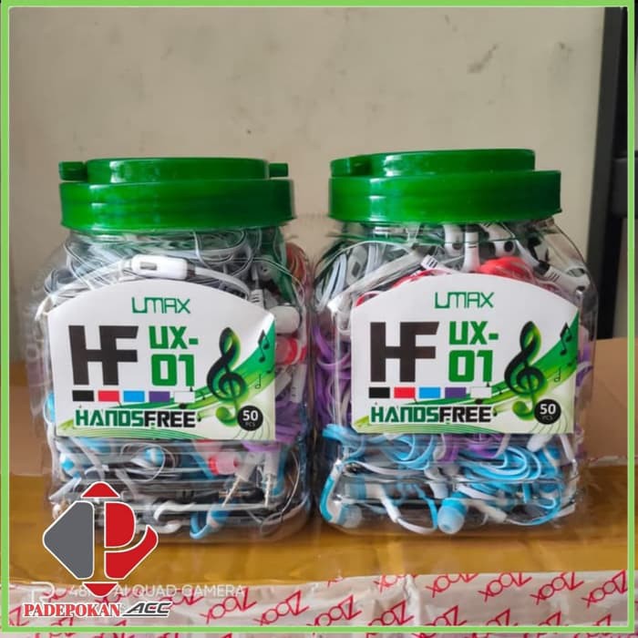 Handsfree Earphone Toples UMAX zbox UX-01 isi 50 pcs Super BASS MANTAP