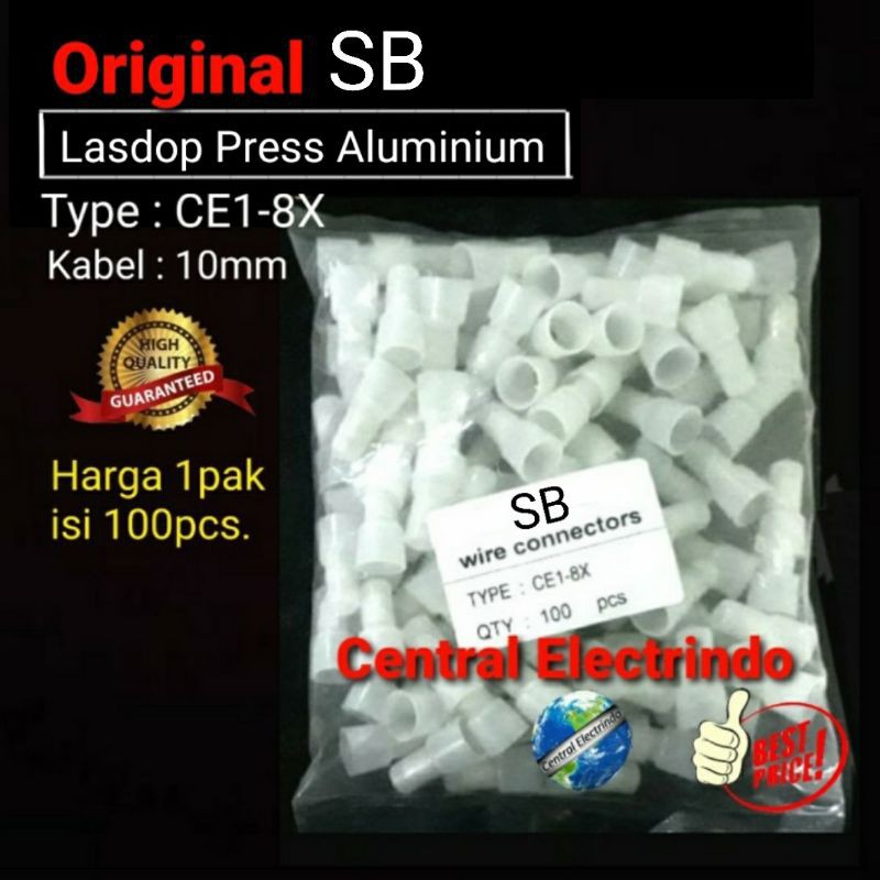 Lasdop Press CE1-8X (10mm) Transparan SB Aluminium 100pcs per pack.