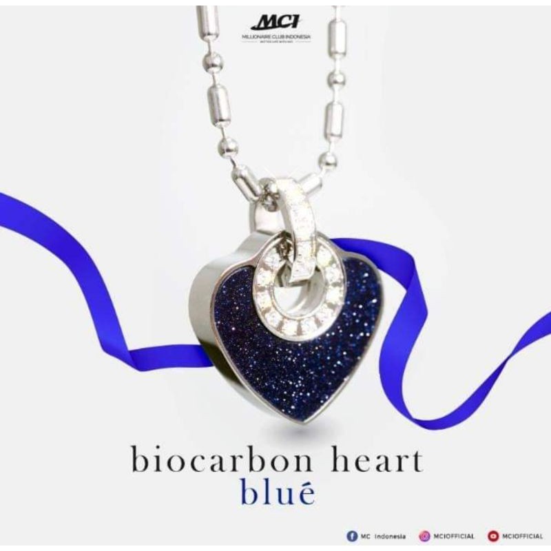 LSW Biocarbon Heart Blue - Pendant MCI