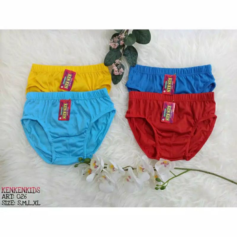 6 pcs Celana dalam ken-ken polos / Celana dalam anak-anak polos 6 pcs