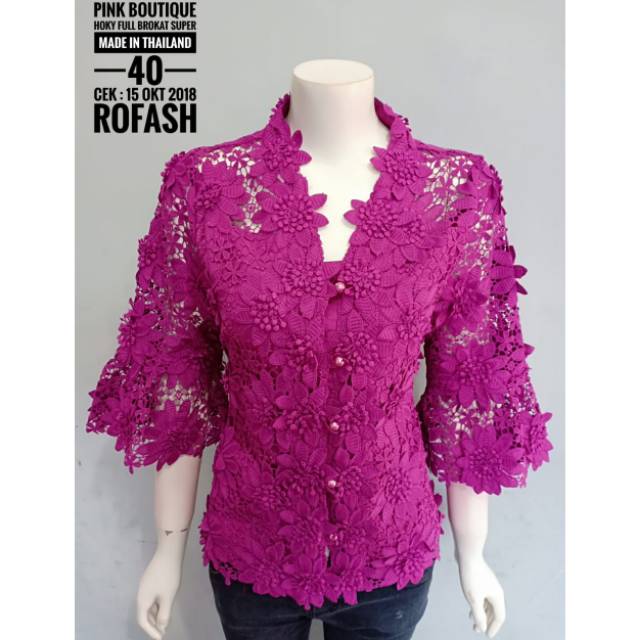 Blouse Pink Boutique Brokat Super