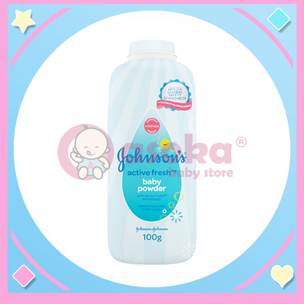 Johnson's Active Fresh Baby Powder I Bedak Bayi 300g &amp;100gr ASOKA