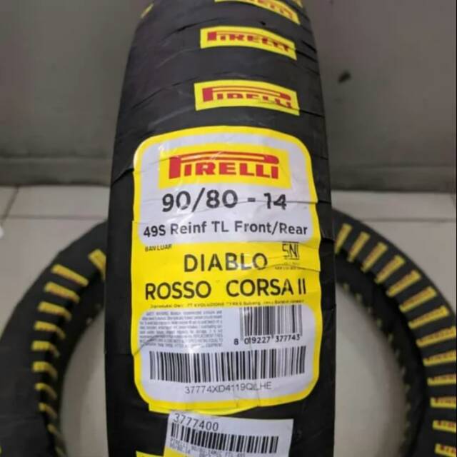  Ban  pirelli  diablo rosso corsa II 90 80 ring 14 buat motor  