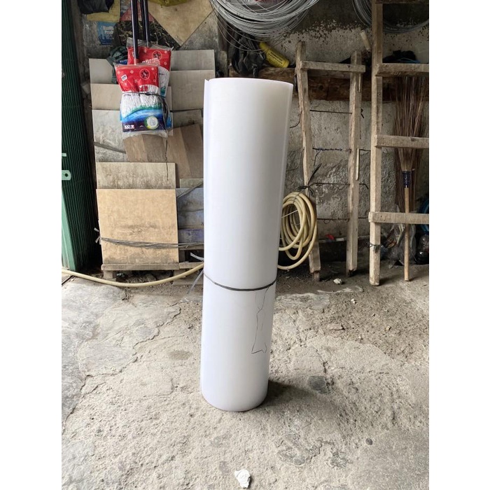 Fiber Plastik Tutup Pagar Putih Tebal 0,8 Mm Fiber Pagar Meteran 041