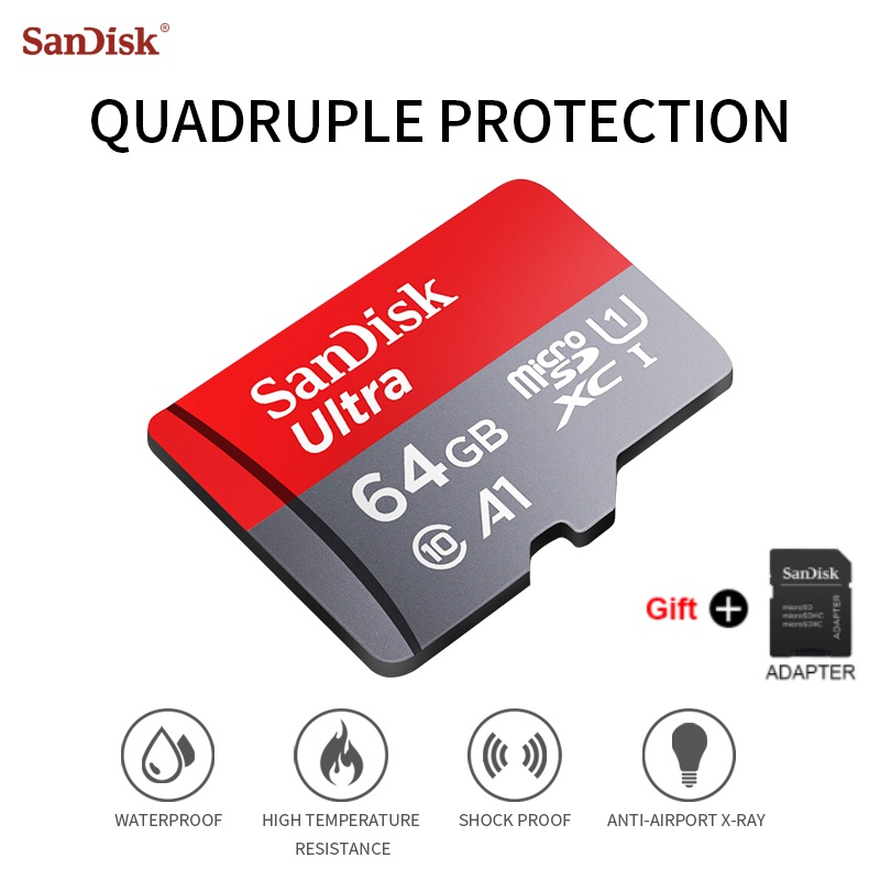 Sandisk A1 Memory card Micro SD Class 10 Kapasitas 64GB