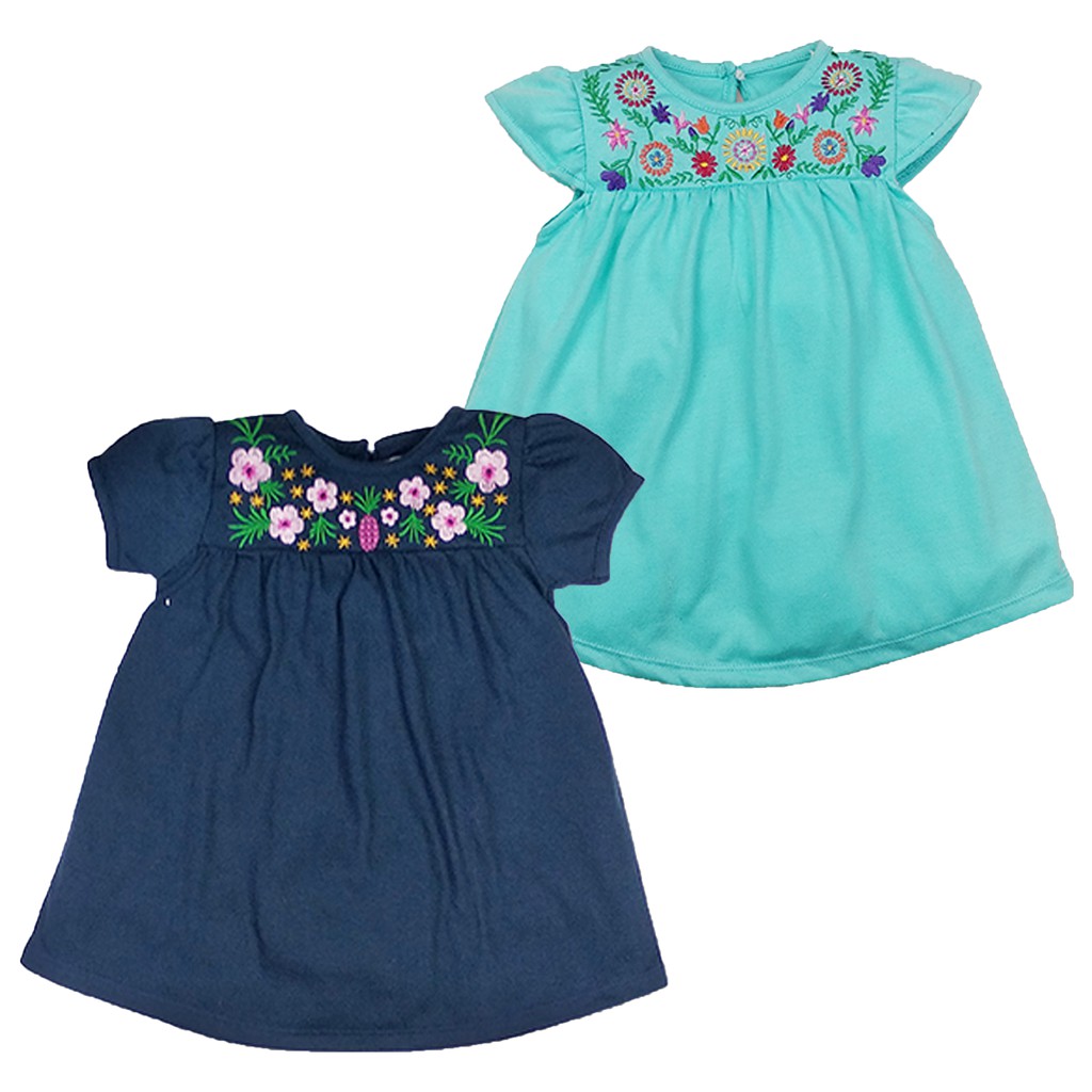 Bearhug Dress Anak Perempuan Emboridery XDD P1 Lengan Pendek 6-18M-1