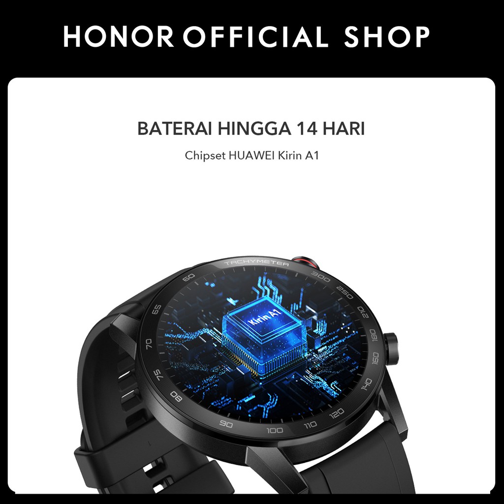 [FREE SCREEN PROTECTOR] HONOR Magic Watch 2 46 46mm Smart Watch SpO2 Bluetooth 5.1 Smartwatch Blood Oxygen 14 Days Waterproof MagicWatch 2 - Black-2