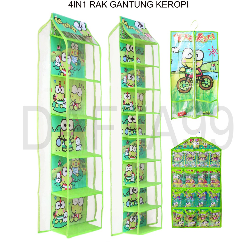 SET 4 IN 1 RAK TAS GANTUNG + RAK SEPATU GANTUNG + HANGER JILBAB HJO HBO HSO RESLETING