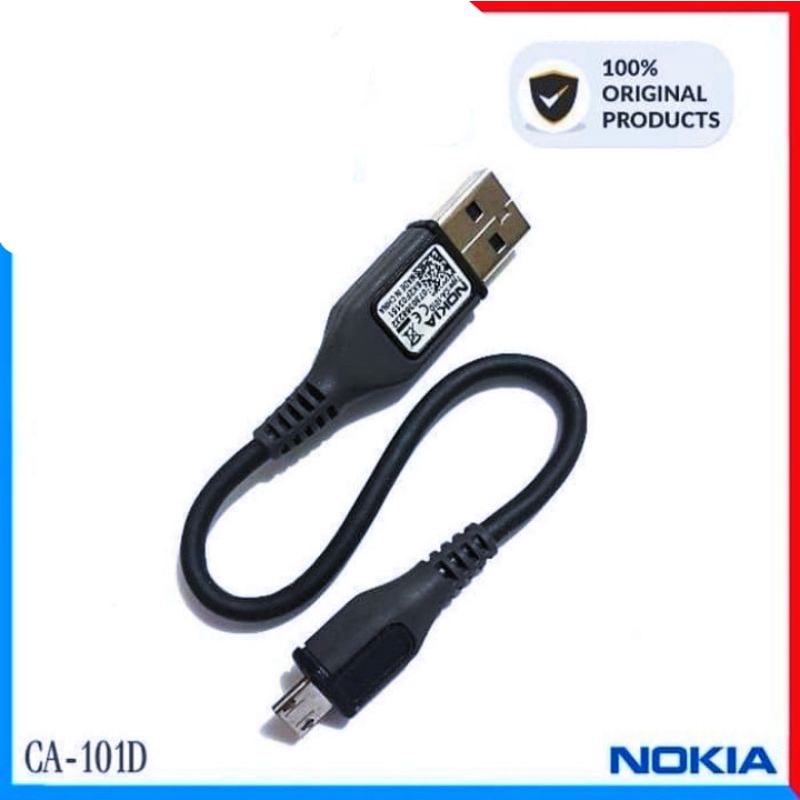 KABEL DATA CHARGER PENDEK ORIGINAL 100% NOKIA MICRO USB