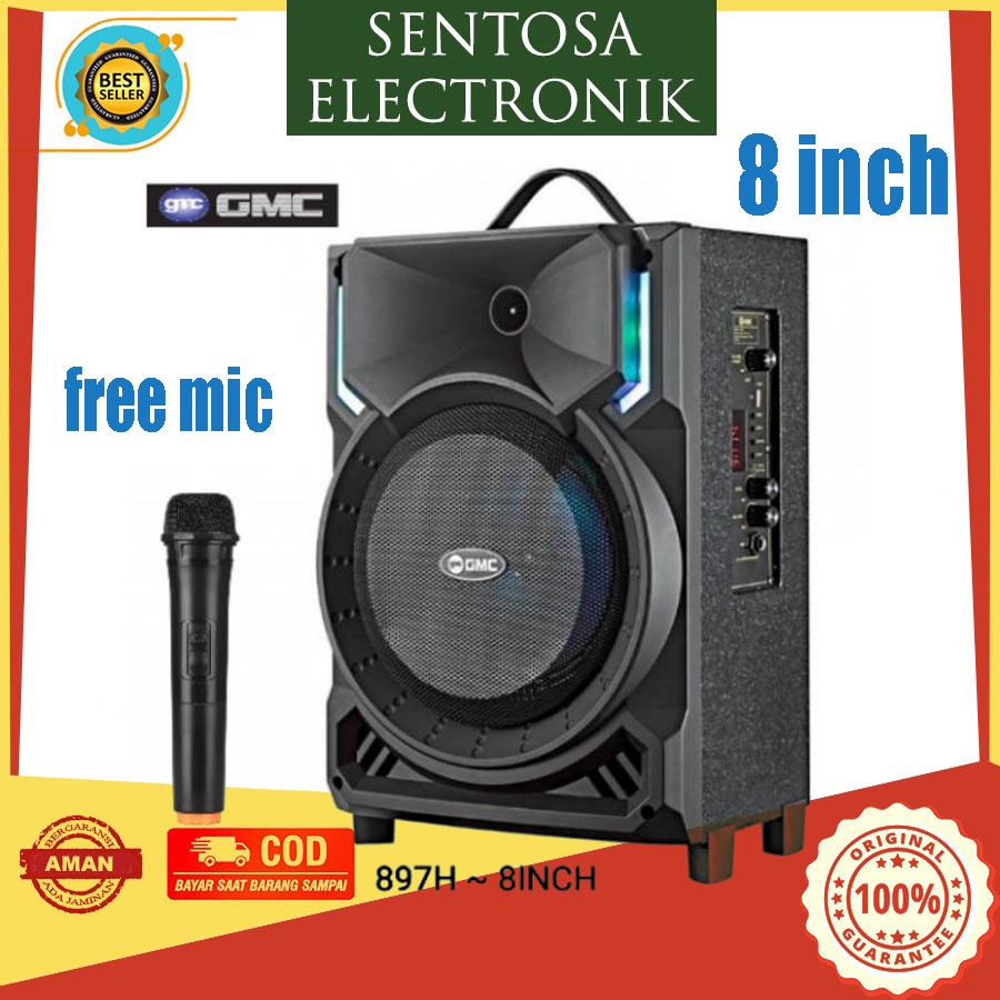 Speaker Gmc 897h / Speaker Portable Bluetooth - ukuran 8 inch