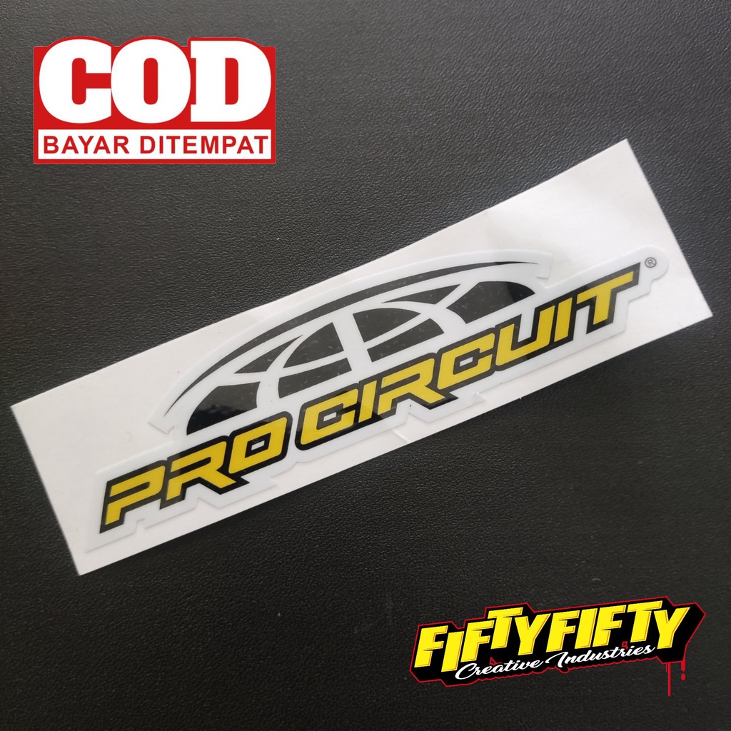 Stiker Print Cut PRO CIRCUIT Stiker Printing Laminasi Glossy Stiker Motor Mobil Helm Sudah Membentuk Pola Desain