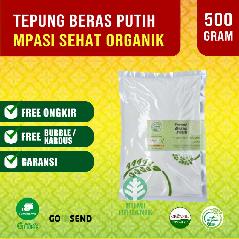 

Tepung Beras Putih MPASI Gluten Free Lingkar Organik