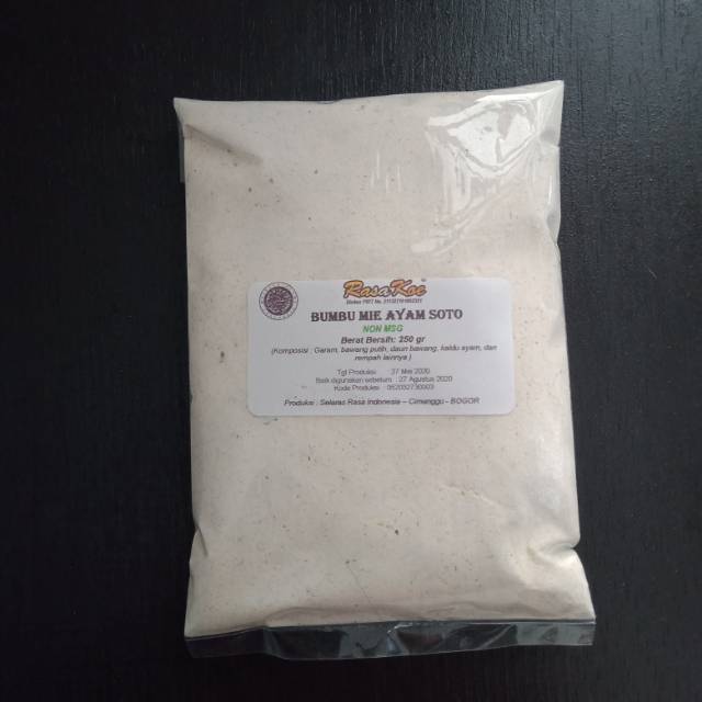 

Bumbu 250gr Non MSG Mie Rasa Soto Ayam Rasakoe Bisa COD bumbudapurbintang