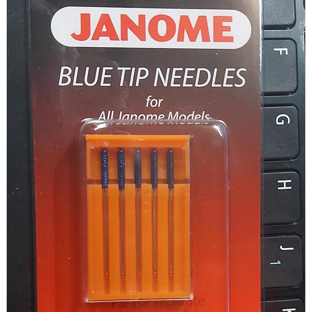 jarum jahit bahan kaos/blue tip needle janome - jarum ujung biru janome