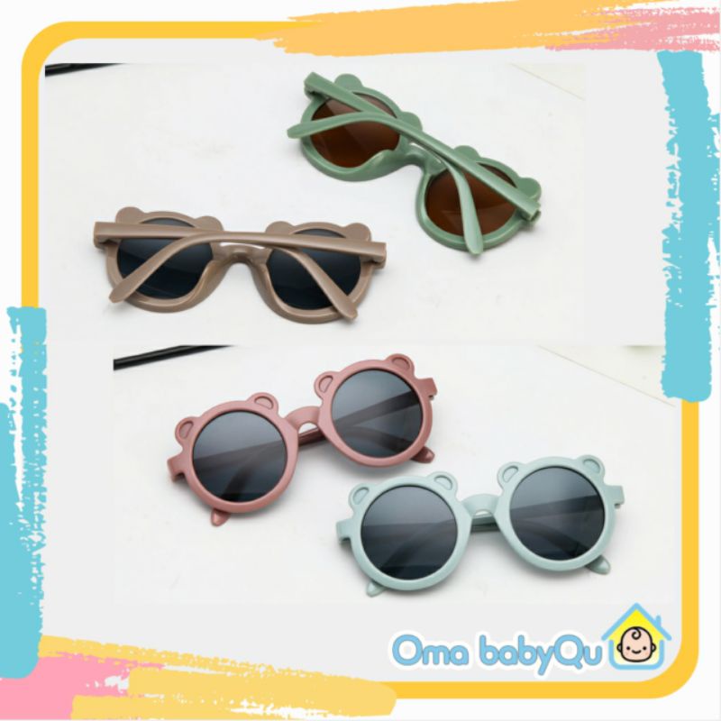 KACAMATA ANAK BULAT ANTI UV KEKINIAN / SUNGLASSES BABY ANTI UV / LUCU / RETRO-4