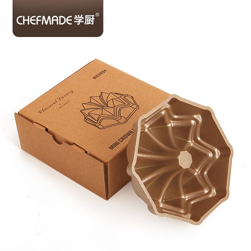 Chefmade WK9094 loyang kue mini crown non stick cake pan luxury mewah