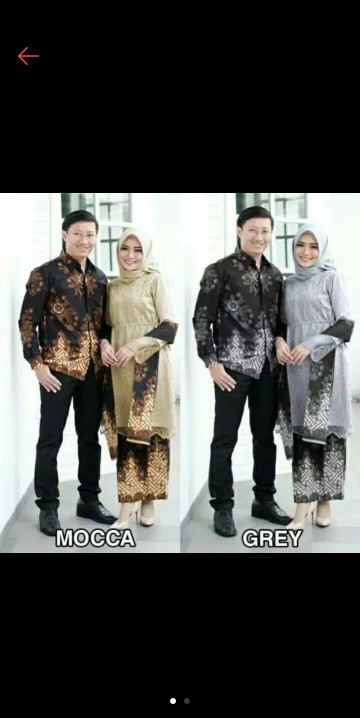 Ready 2 Warna !!! Solo Batik Couple Bruklat Tille Azzura Selendang Couple Akita