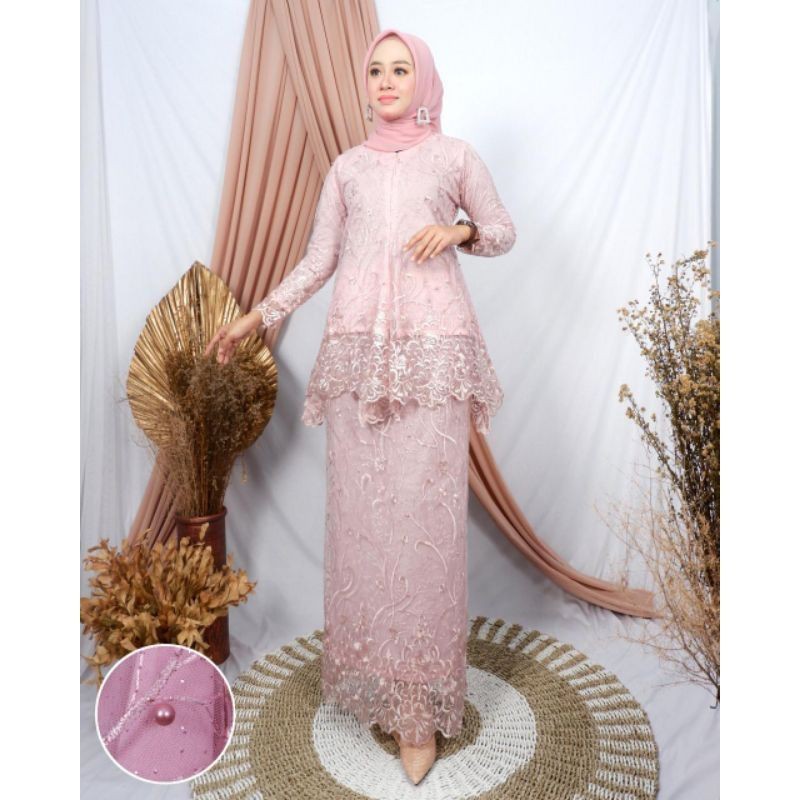 SETELAN KEBAYA TULLE/KEBAYA WISUDA/KEBAYA TUNANGAN