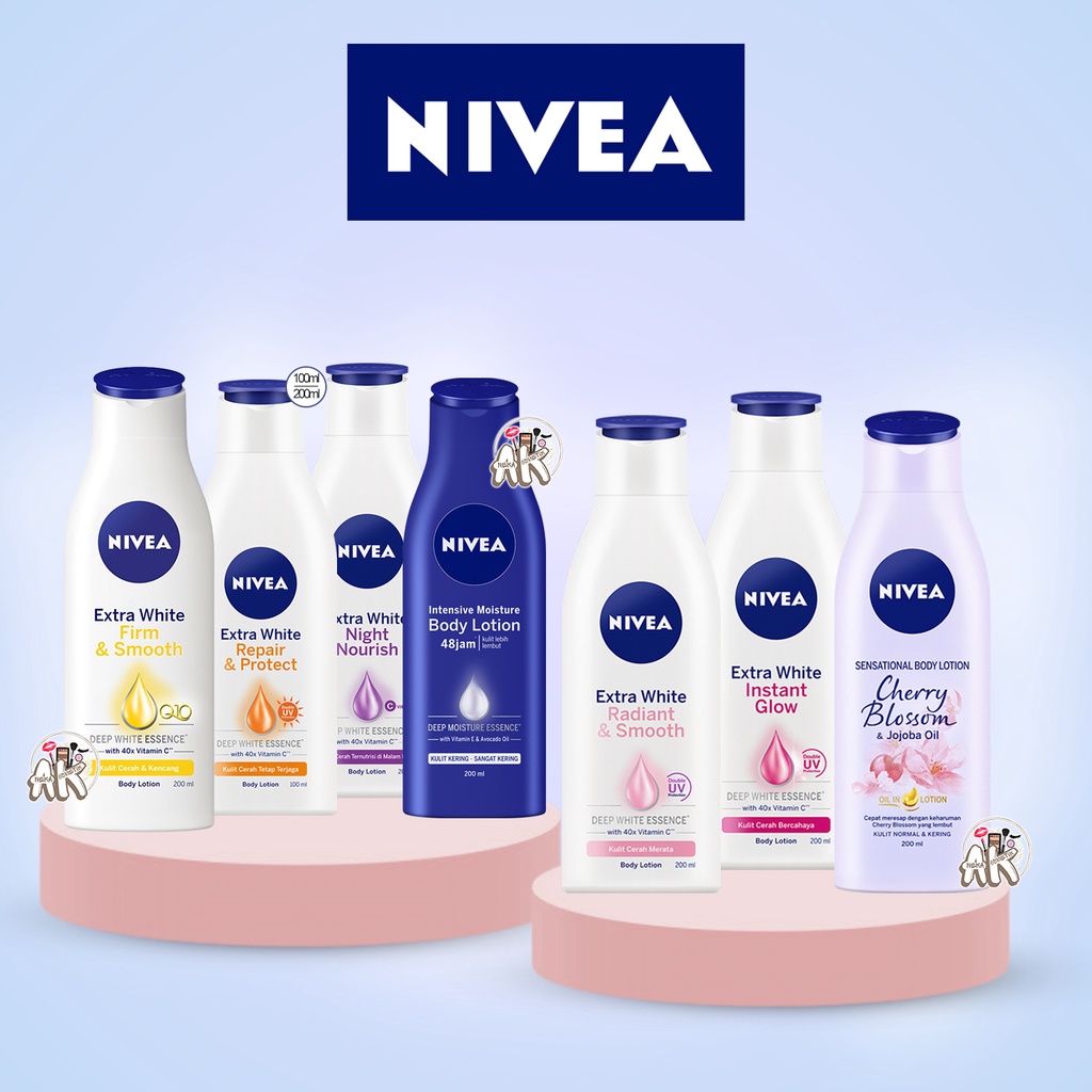 NIVEA Body Serum Extra White | Night | Care Protect | Radiant | Glow 70ml | Instant Glow | Sun Lotion Spf 33|180ml / 200ml | Extra Bright 10 Super Skin  (✔️BPOM)