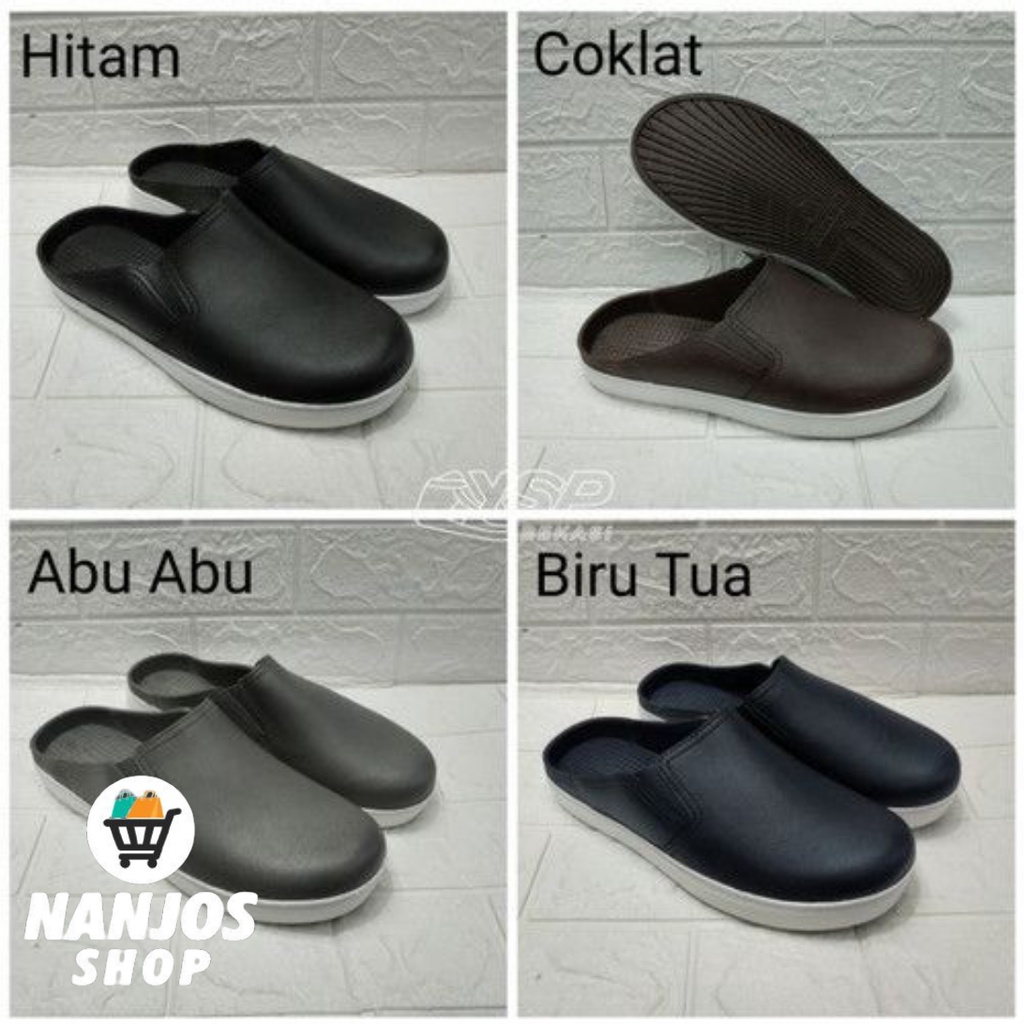 Sendal Sandal Sepatu Selop Semi Sepatu Santai Karet Anti Air Unisex Pria Wanita Yumeida GT 9118