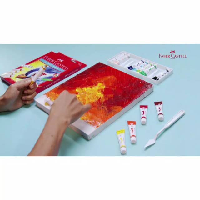 

H7Y Acrylic colour set 12 faber castell / cat acrylic set 12