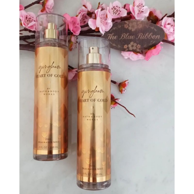 BATH AND BODY WORKS GINGHAM HEART OF GOLD BODY MIST