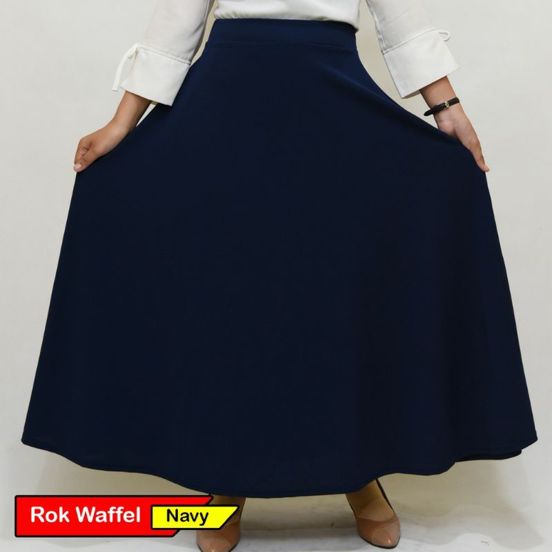 [Fashion Muslim] ROK WAFFLE MAYUNG | karet | wafel