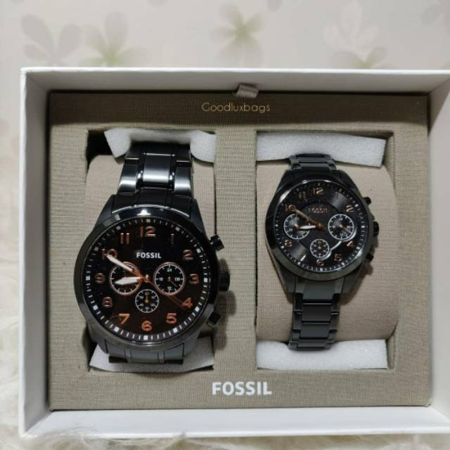 ORIGINAL Jam Tangan Couple Fossil Watch BQ2278SET BQ2278 SET