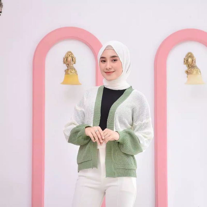 Belleza Outlet baju rajut Cardigan rajut atasan wanita  Cardi Dora